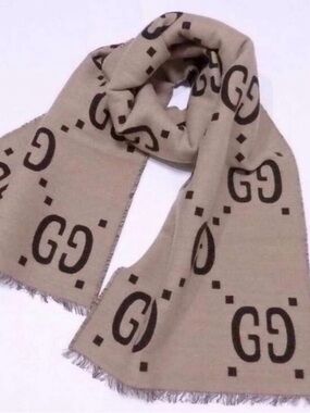 Gucci GG Stole Brown/Beige reversible Scarf